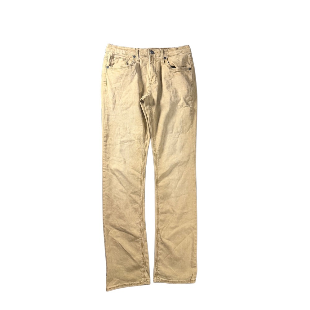 BKE Jake Straight Mens Tan Khaki Denim Jeans 33x34 Casual Straight Leg Pants